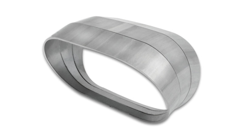 Vibrant Vertical 304 SS Nominal 3in. Oval / 2.35 in. Centerline Radius, 15 degree per cut -Set of 3 Steel Tubing Vibrant