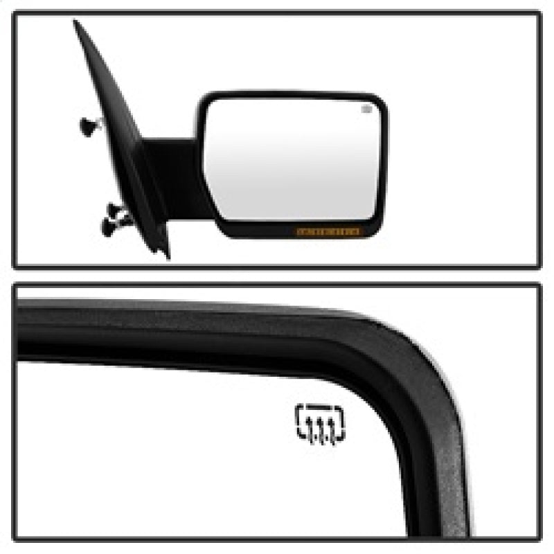 xTune Ford F150 07-14 Power Heated Amber LED Signal OE Mirror Left MIR-03349EH-P-L Side Mirrors SPYDER