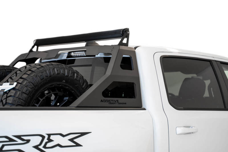 Addictive Desert Designs 2021 Dodge Ram 1500 TRX Stealth Fighter Chase Rack - Hammer Black Chase Racks Addictive Desert Designs