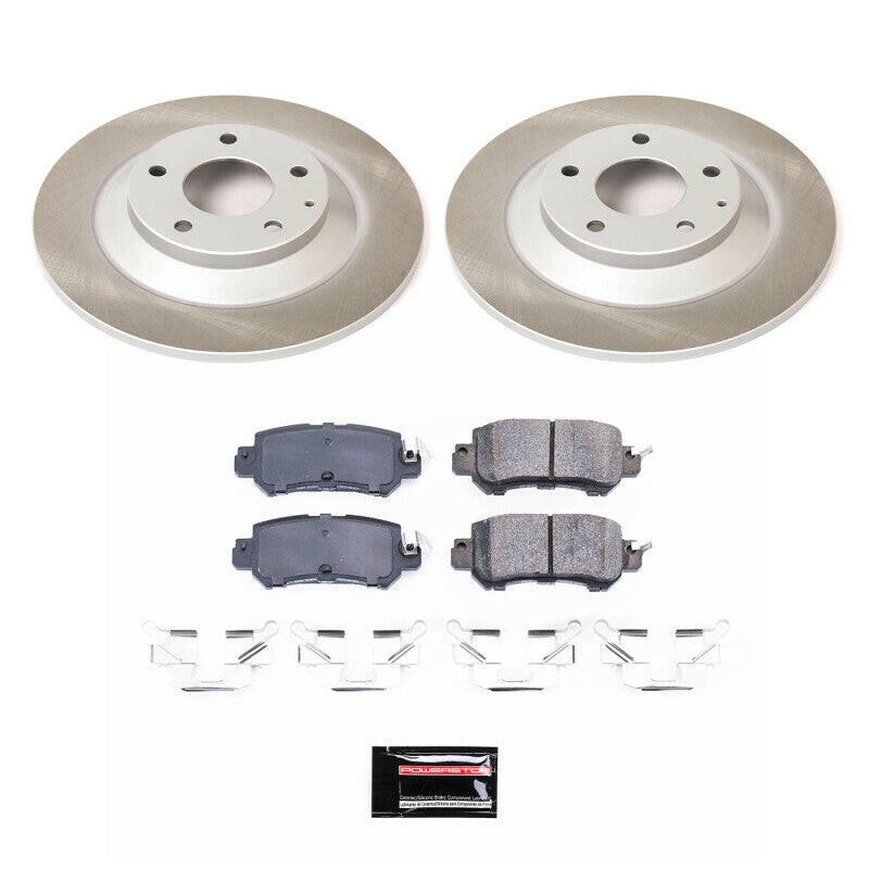 Power Stop 13-15 Mazda CX-5 Rear Semi-Coated Rotor Kit Brake Kits - Performance Blank PowerStop