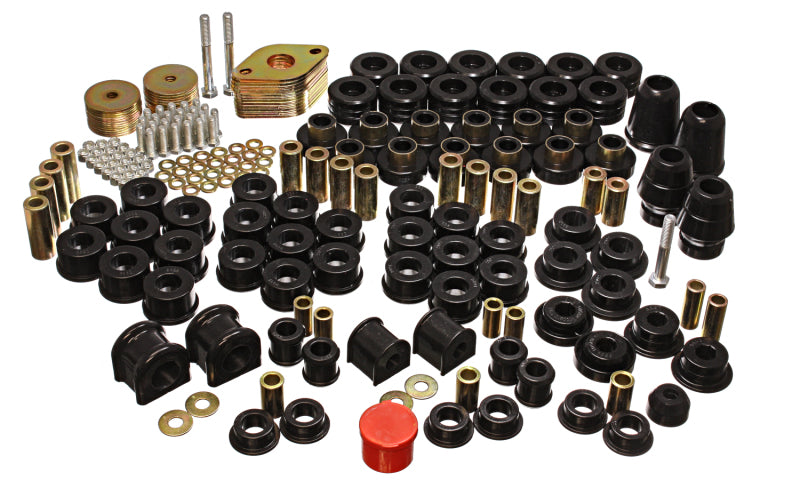 Energy Suspension 07-11 Jeep JK 4dr Black Hyper-Flex Master Bushing Set Bushings - Full Vehicle Kits Energy Suspension