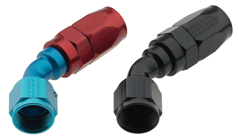 Fragola -10AN Fem x -12AN Hose 45 Degree Expanding Hose End - Blue/Red Fittings Fragola