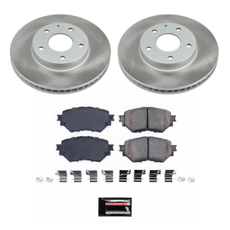 Power Stop 14-16 Mazda 3 Front Semi-Coated Rotor Kit Brake Kits - Performance Blank PowerStop