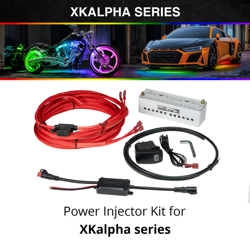 XKGLOW LED Interior Ambient Light Kit - Color Chasing & App Controlled Light Accessories and Wiring XKGLOW