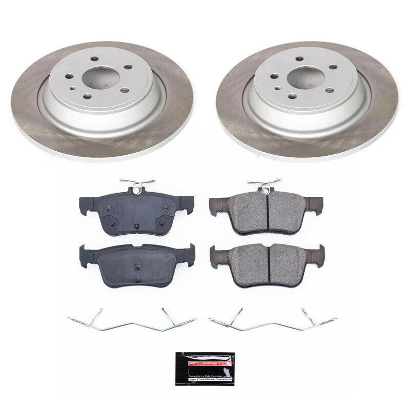 Power Stop 13-16 Lincoln MKZ Rear Semi-Coated Rotor Kit Brake Kits - Performance Blank PowerStop