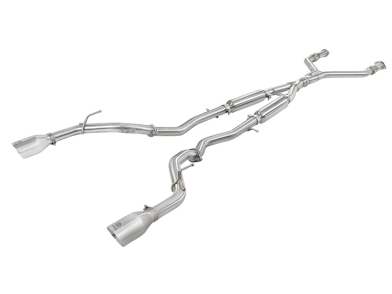 aFe Takeda 2.5in 304 SS Cat-Back Exhaust System w/ Polished Tips 16-18 Infiniti Q50 V6-3.0L (tt) Catback aFe