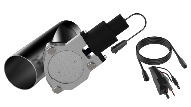 QTP 3.5in Bolt-On QTEC Electric Cutout Valve - Single Exhaust Cutouts QTP