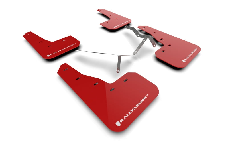 Rally Armor 22-25 Honda Civic/Civic Si/Sport Red UR Mud Flap w/White Logo Mud Flaps Rally Armor