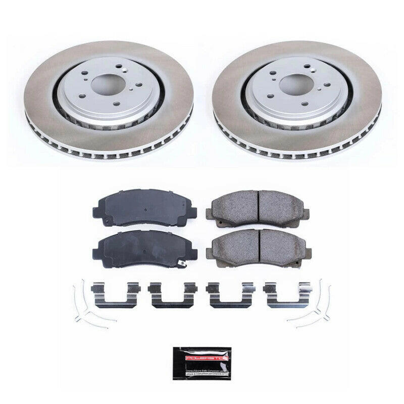 Power Stop 15-20 Acura TLX Front Semi-Coated Rotor Kit Brake Kits - Performance Blank PowerStop