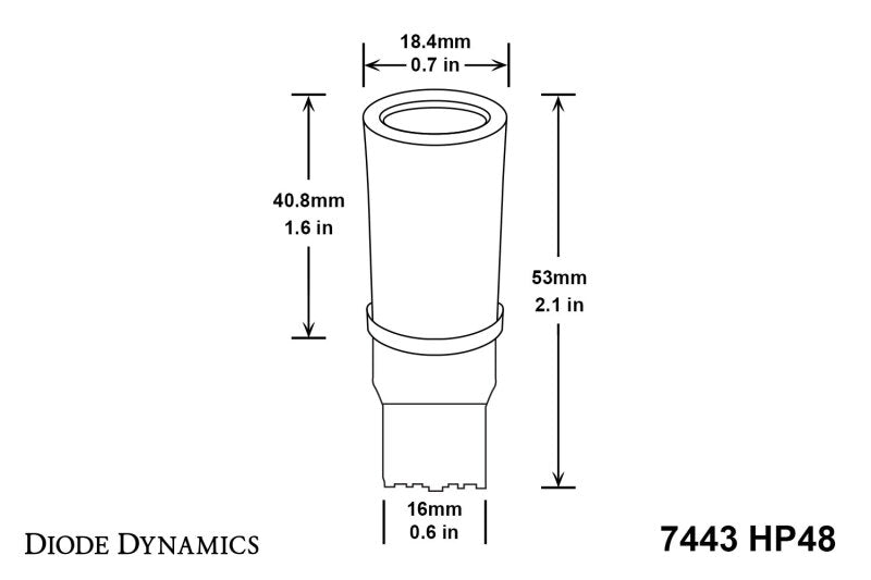 Diode Dynamics 7443 LED Bulb HP48 LED - Red (Single) Bulbs Diode Dynamics