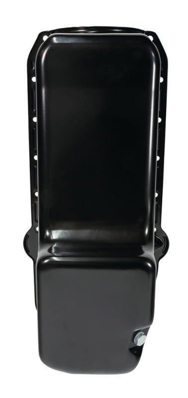 Moroso Pre-80 Chevrolet Small Block (w/Driver Side Dipstick) Wet Sump 5qt 7.5in Steel Oil Pan - Blk Oil Pans Moroso