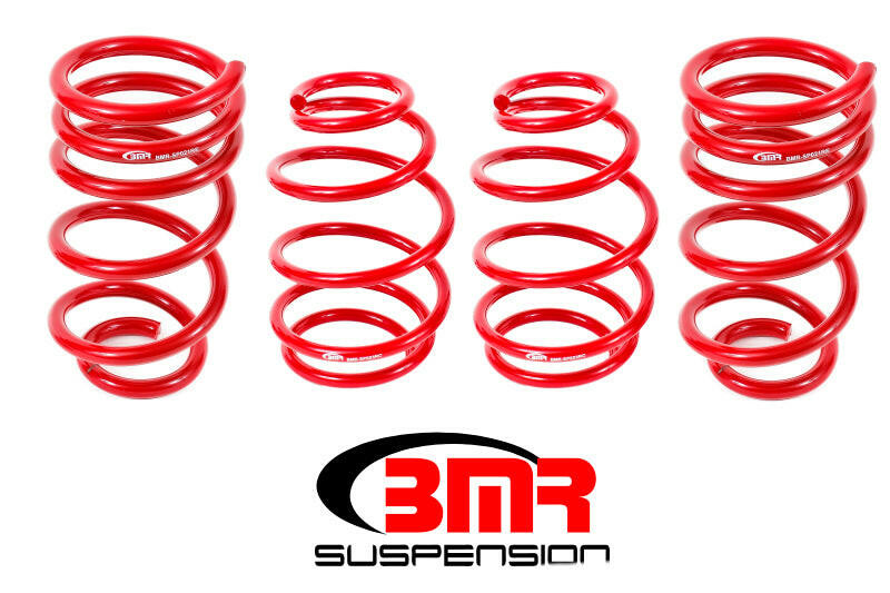 BMR 10-15 5th Gen Camaro V8 Lowering Spring Kit (Set Of 4 Front) - Red Lowering Springs BMR Suspension