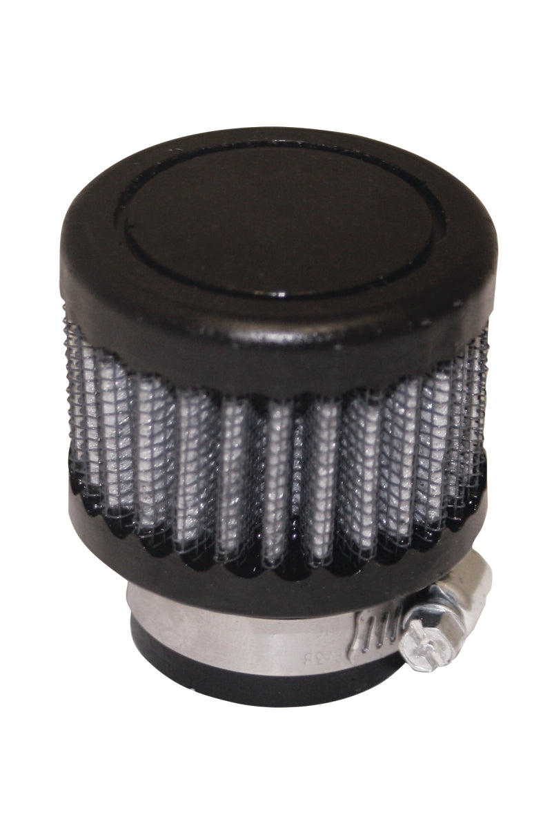 Moroso Filtered Valve Cover Breather - Clamp-On - 1in ID - Black Finish Valve Covers Moroso