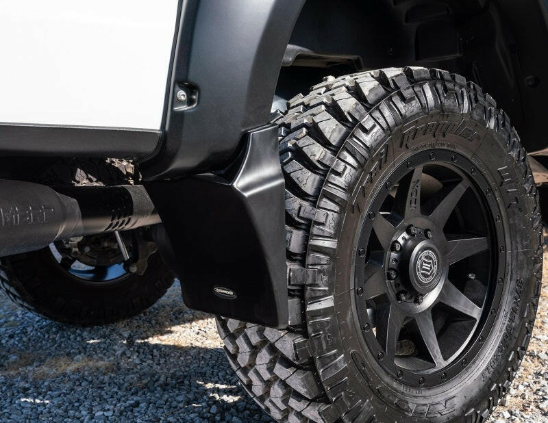 Bushwacker 14-18 Chevrolet Silverado 1500 Trail Armor Rear Mud Flaps (Fits Pocket Style Flares) Mud Flaps Bushwacker