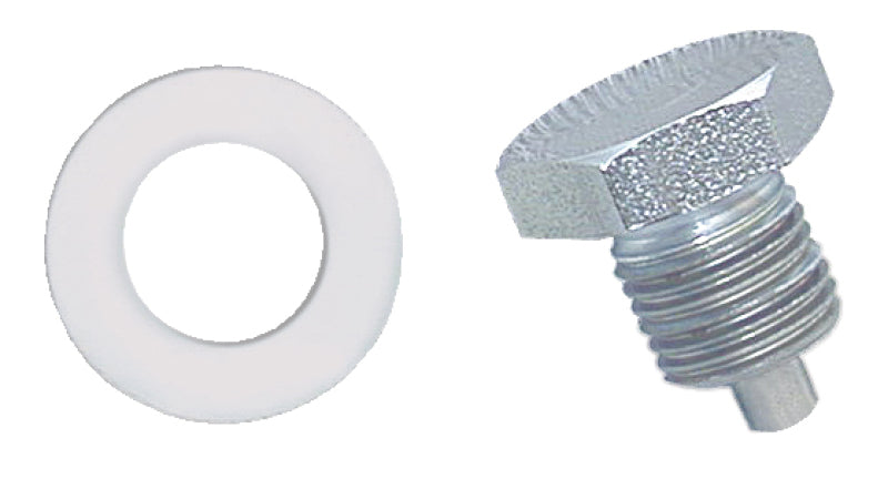 Moroso Oil Pan Drain Plug w/Nylon Washer - Chrome Hardware - Singles Moroso