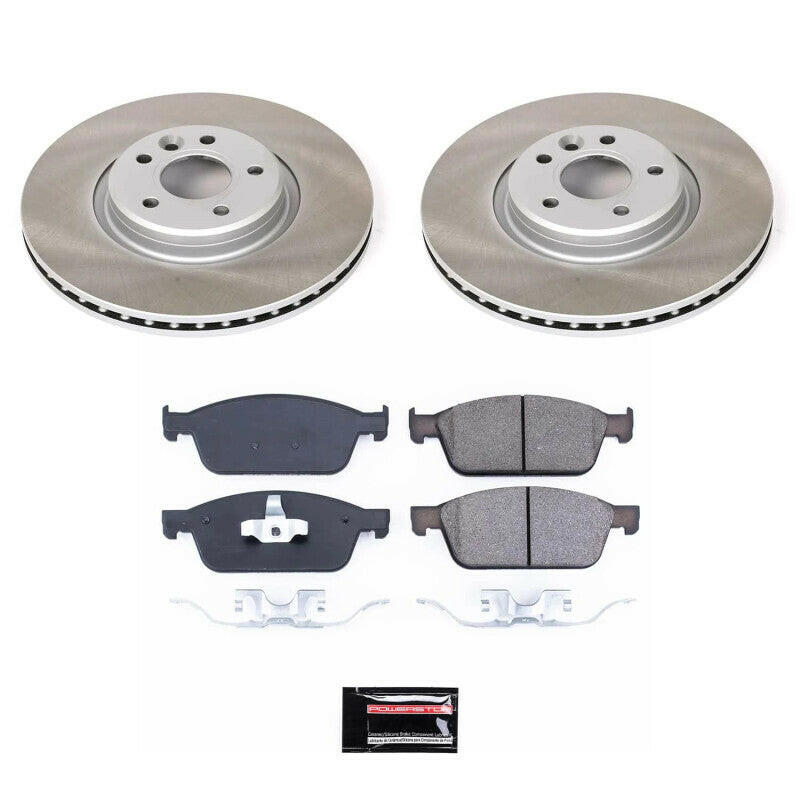 Power Stop 13-14 Ford Focus Front Semi-Coated Rotor Kit Brake Kits - Performance Blank PowerStop