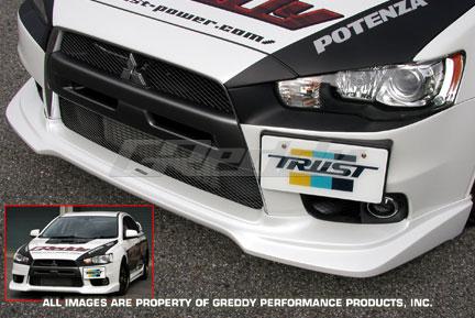 GReddy 08+ Mitsubishi Evolution X Urethane Front Lip Spoiler Spoilers GReddy