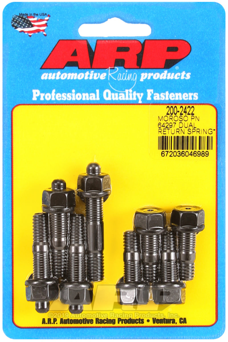 ARP Moroso 64927 Dual Return Spring w/ 2in Spacer Plate Carb Stud Kit Hardware - Singles ARP