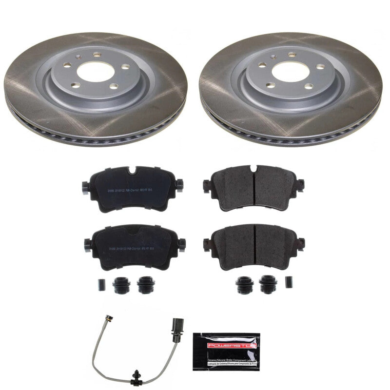 Power Stop 18-20 Audi SQ5 Rear Semi-Coated Rotor Kit Brake Kits - Performance Blank PowerStop