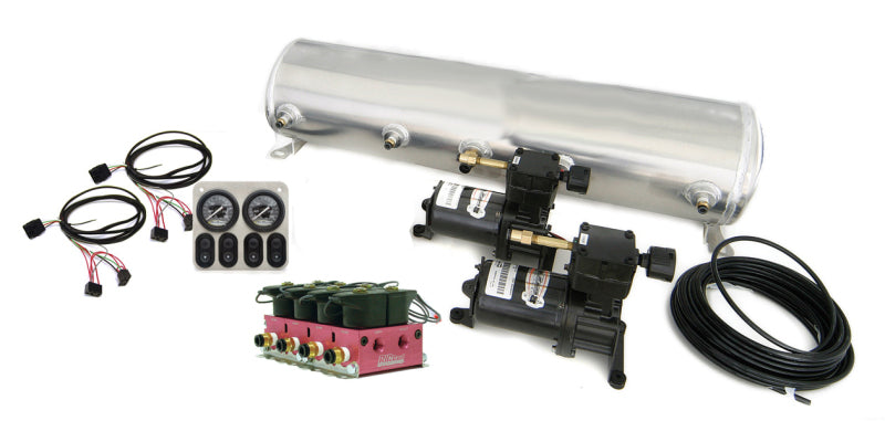 Ridetech 6 Gallon High Flow Big Red Compressor Leveling System Analog Air Compressor Systems Ridetech