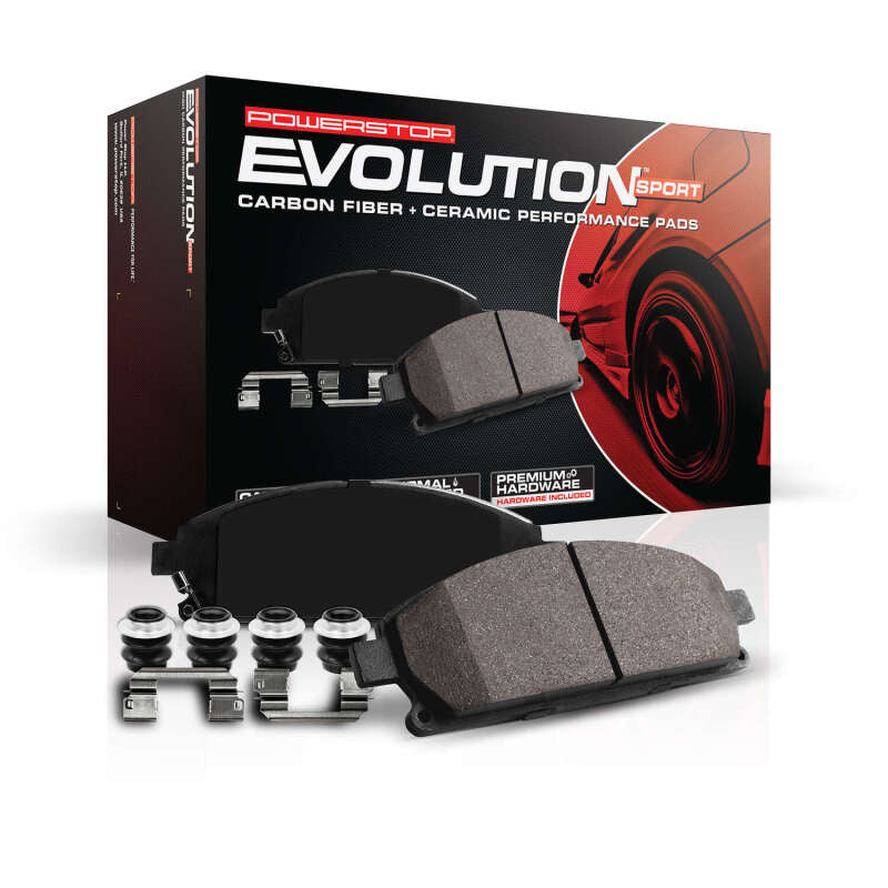 Power Stop 14-15 Mitsubishi Mirage Front Z23 Evolution Sport Brake Pads w/Hardware Brake Pads - Performance PowerStop