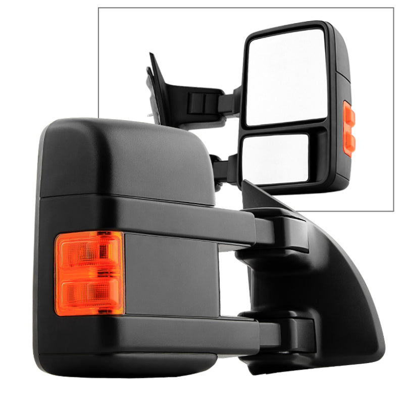 xTune Ford Superduty 99-14 Manual Extendable Manual Adjust Mirror Amber- Right MIR-FDSD08S-MA-AM-R Side Mirrors SPYDER