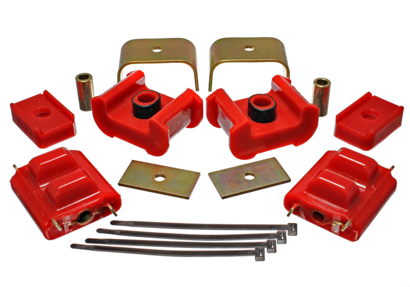 Energy Suspension 73-84 K5 Blazer 4WD Fullsize Red Complete Motor&Trans Mount Set Zinc Finish Bushing Kits Energy Suspension