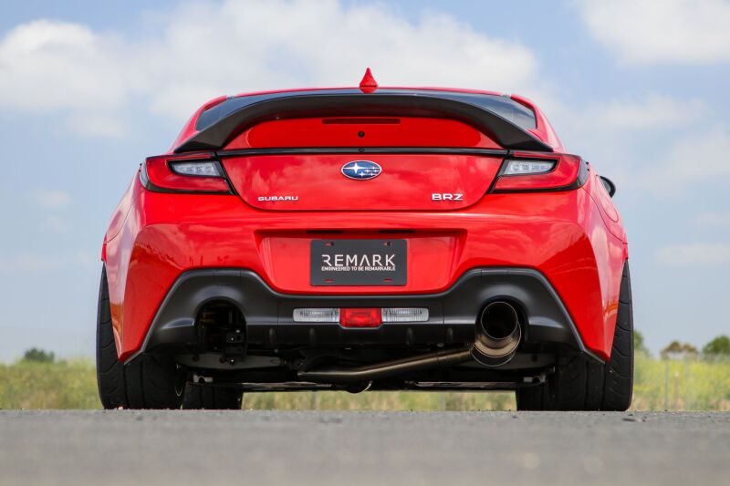 REMARK Subaru 2022 BRZ Cat-Back Exhaust - R1 Spec Single - Exit Full Titanium Catback Remark