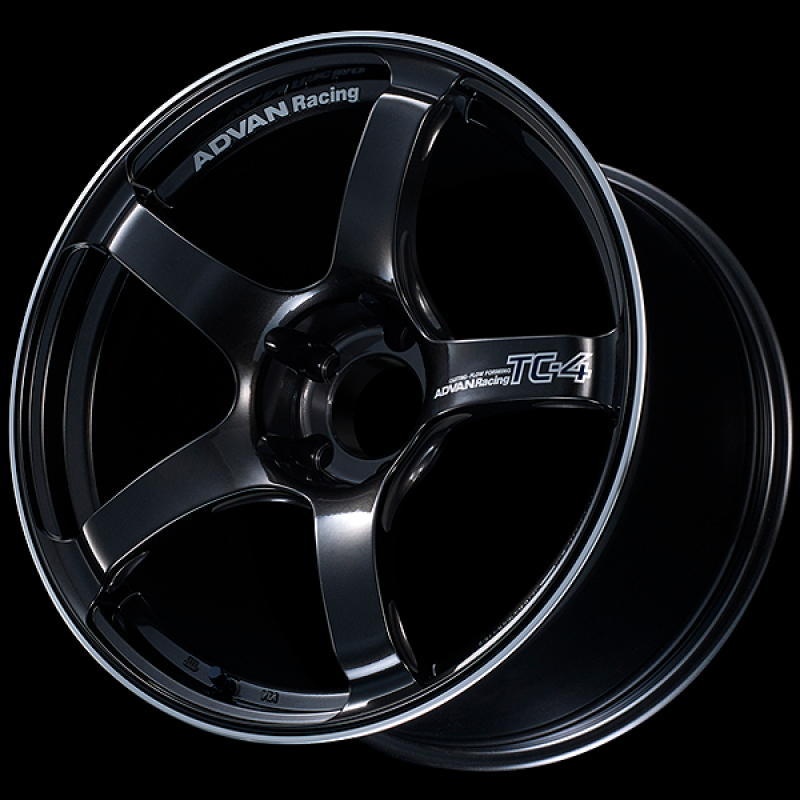 Advan TC4 18x9 +25 5x114.3 Racing Black Gunmetallic and Ring Wheel Wheels - Cast Advan