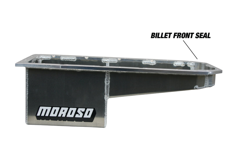 Moroso Hemi Gen 3 (w/Dragpack K-Members) Drag Race Baffled Wet Sump 10qt 7.5in Aluminum Oil Pan Oil Pans Moroso
