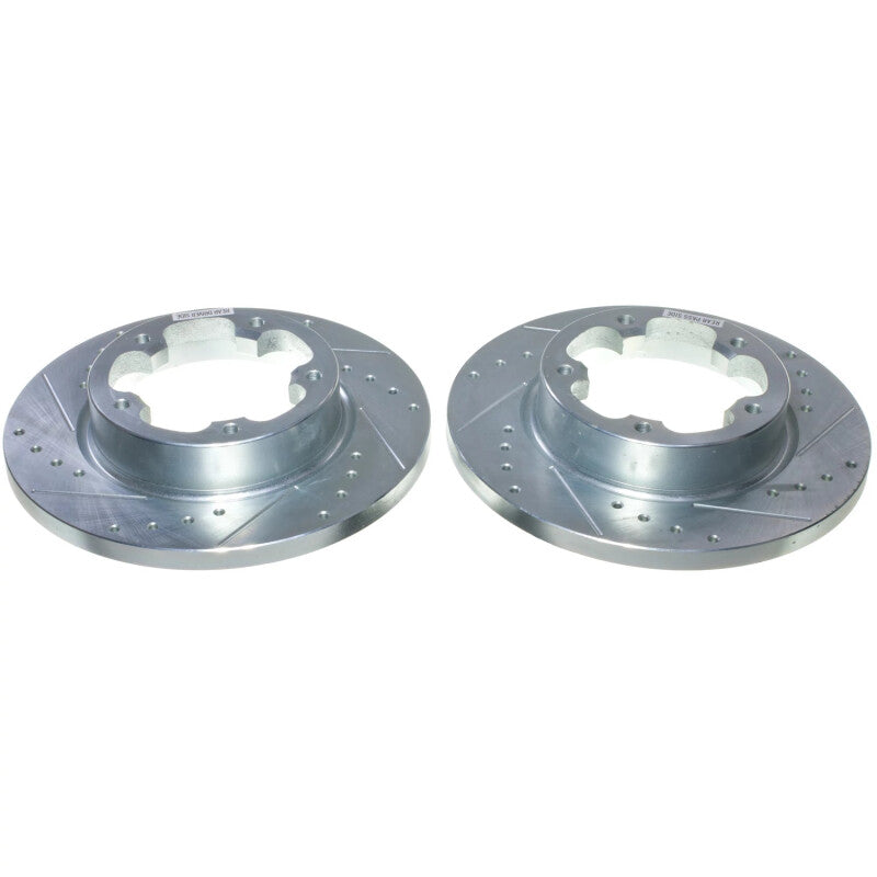 Power Stop 22-24 Ford E-Transit Rear Drilled & Slotted Rotor - Pair Brake Rotors - Slot & Drilled PowerStop