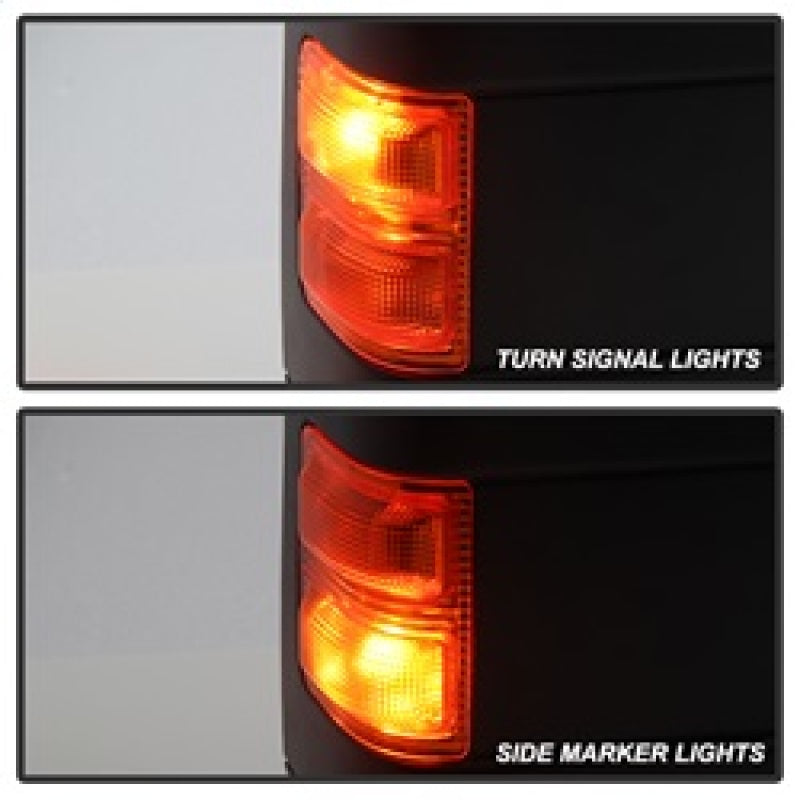 xTune Ford Superduty 99-14 Manual Extendable Manual Adjust Mirror Amber- Right MIR-FDSD08S-MA-AM-R Side Mirrors SPYDER