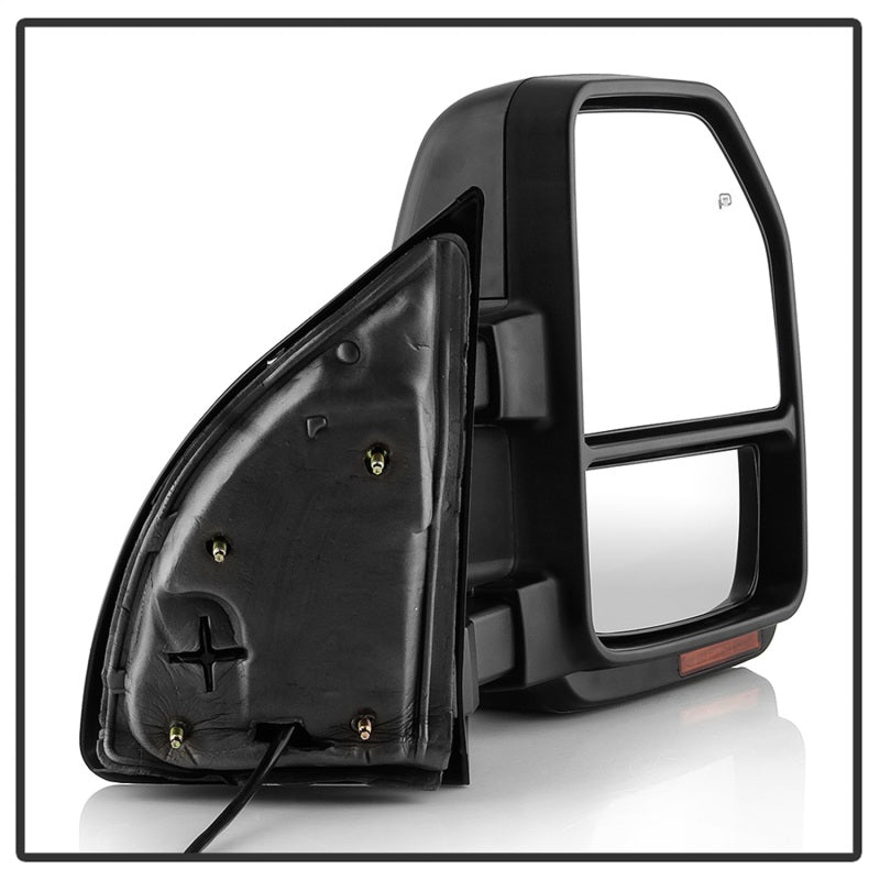 xTune 99-07 Ford SuperDuty Heated LED Telescoping Pwr Mirrors-Smk (Pair) (MIR-FDSD99S-G4-PW-RSM-SET) Side Mirrors SPYDER
