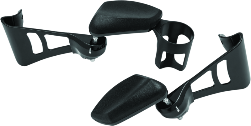 Kuryakyn Passenger Armrests 14-23 Touring & Tri Glide Black Armrests Kuryakyn