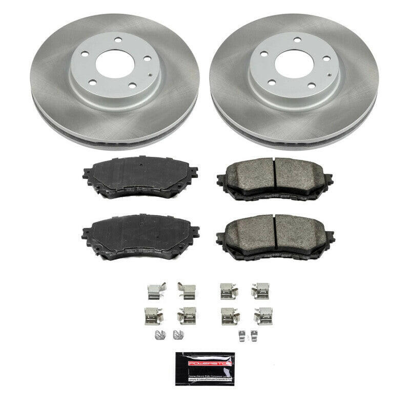 Power Stop 14-18 Mazda 6 Front Semi-Coated Rotor Kit Brake Kits - Performance Blank PowerStop