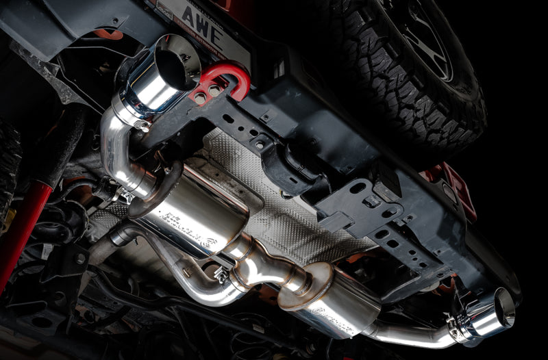 AWE Tuning 2018+ Jeep Wrangler JL/JLU Tread Edition Axle-Back Dual Exhaust - Chrome Silver Tips Catback AWE Tuning