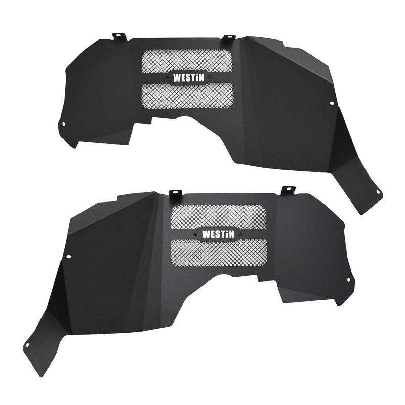 Westin 18-20 Jeep Wrangler JL Inner Fenders - Front - Textured Black Fenders Westin