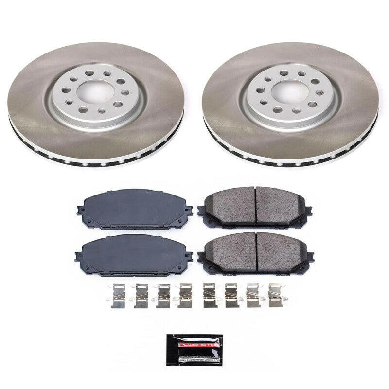 Power Stop 16-22 Jeep Cherokee Front Semi-Coated Rotor Kit Brake Kits - Performance Blank PowerStop