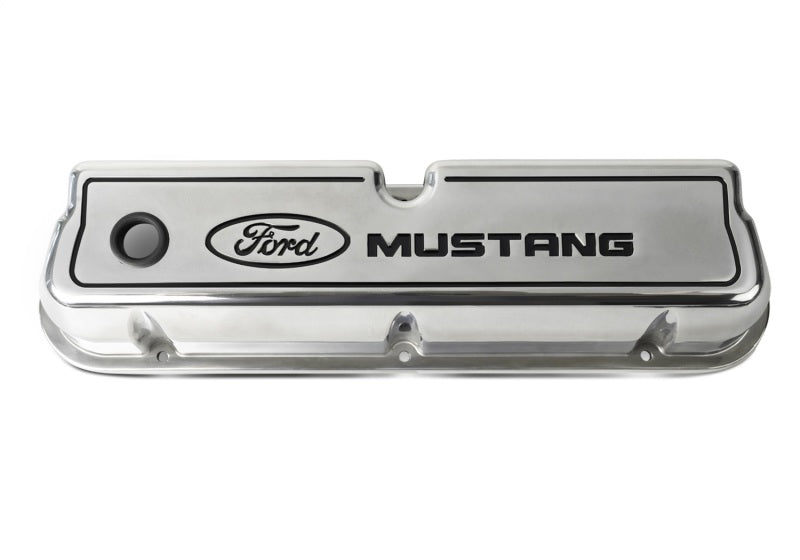 Ford Racing Ford 289/302/351W Die-Cast Valve Covers - Polished w/Black Logo Valve Covers Ford Racing