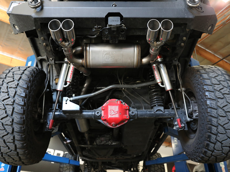 aFe Vulcan Series 2.5in 304SS Cat-Back Exhaust 07-18 Jeep Wrangler (JK) V6-3.6/3.8L w/ Polished Tips Catback aFe