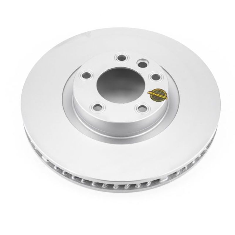 Power Stop 11-18 Porsche Cayenne Front Left Evolution High Carbon Geomet Coated Rotor Brake Rotors - OE - Cryo PowerStop