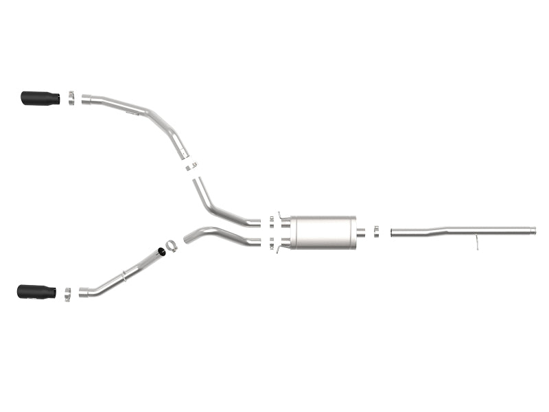 aFe Apollo GT Series 3in 409SS GM Silverado/Sierra 1500 09-19 V6-4.3/V8-4.8/5.3L - Black Catback aFe