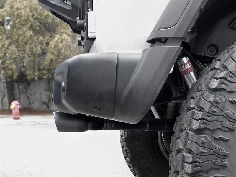 aFe Rebel Series 2.5in. 304 SS C/B Exhaust System 2018 Jeep Wrangler (JL) V6-3.6L - Black Tip Catback aFe