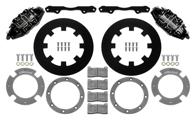 Wilwood 17-21 Can-Am X3RS Black 6-Piston Front Kit 11.25in - Undrilled Rotors Brake Kits - Performance Drill Wilwood