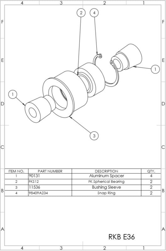 SPL Parts 90-00 BMW 3 Series (E36/E46) Rear Knuckle Bushings Suspension Arm Bushings SPL Parts