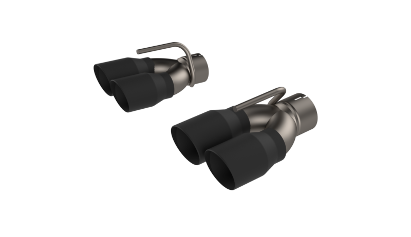 QTP 2015-2023 Dodge Challenger 6.2/6.4L QTP Black Quad Tip Adapter Tips QTP