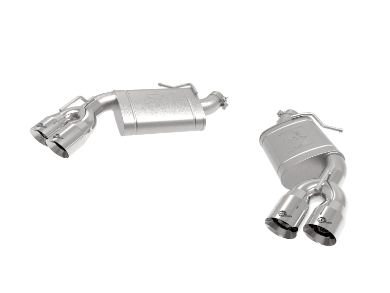 aFe POWER MACH Force-Xp 3in Axle-Back 16-21 Chevrolet Camaro SS V8 6.2L w/Mufflers - Polished Catback aFe