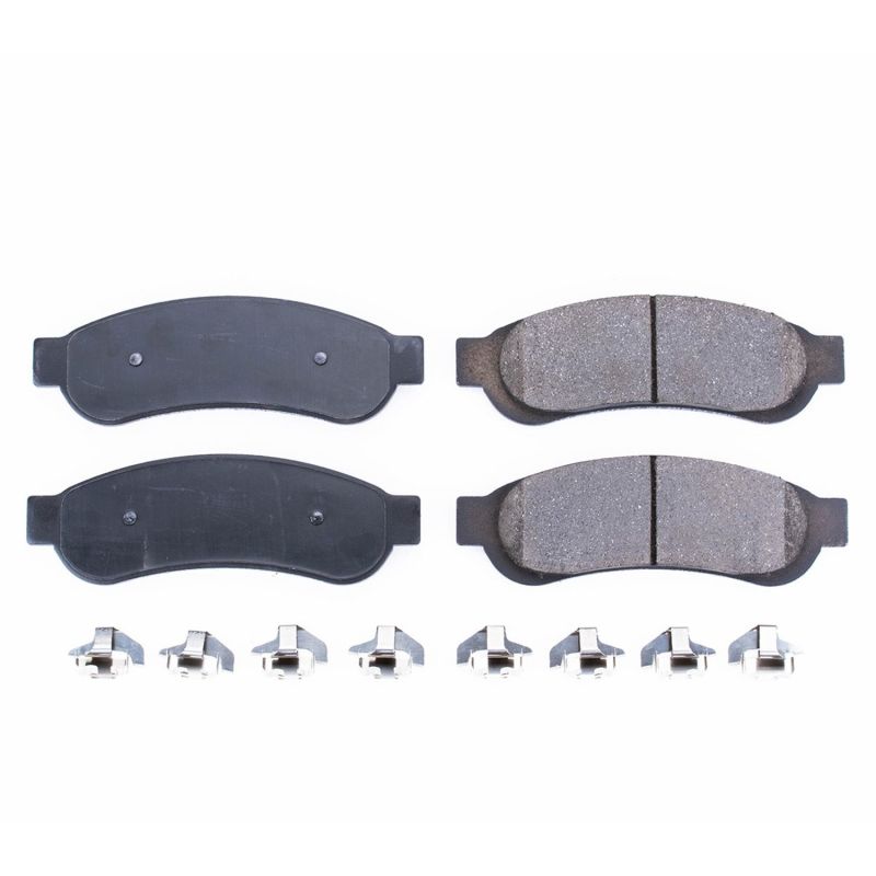 Power Stop 10-12 Ford F-250 Super Duty Rear Z17 Evolution Ceramic Brake Pads w/Hardware Brake Pads - OE PowerStop