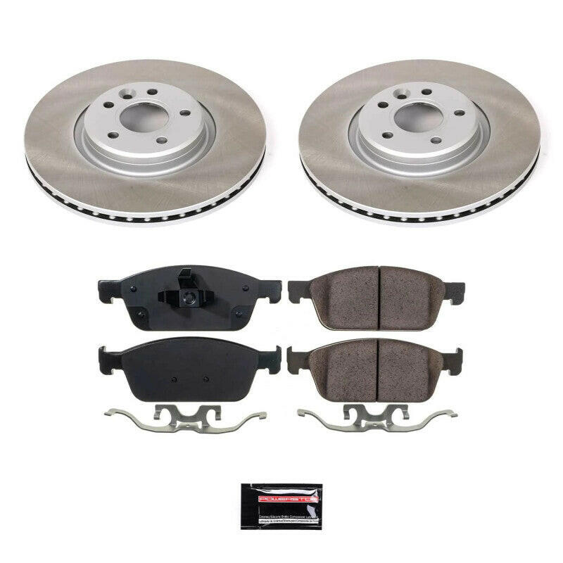 Power Stop 14-18 Ford Transit Connect Front Semi-Coated Rotor Kit Brake Kits - Performance Blank PowerStop