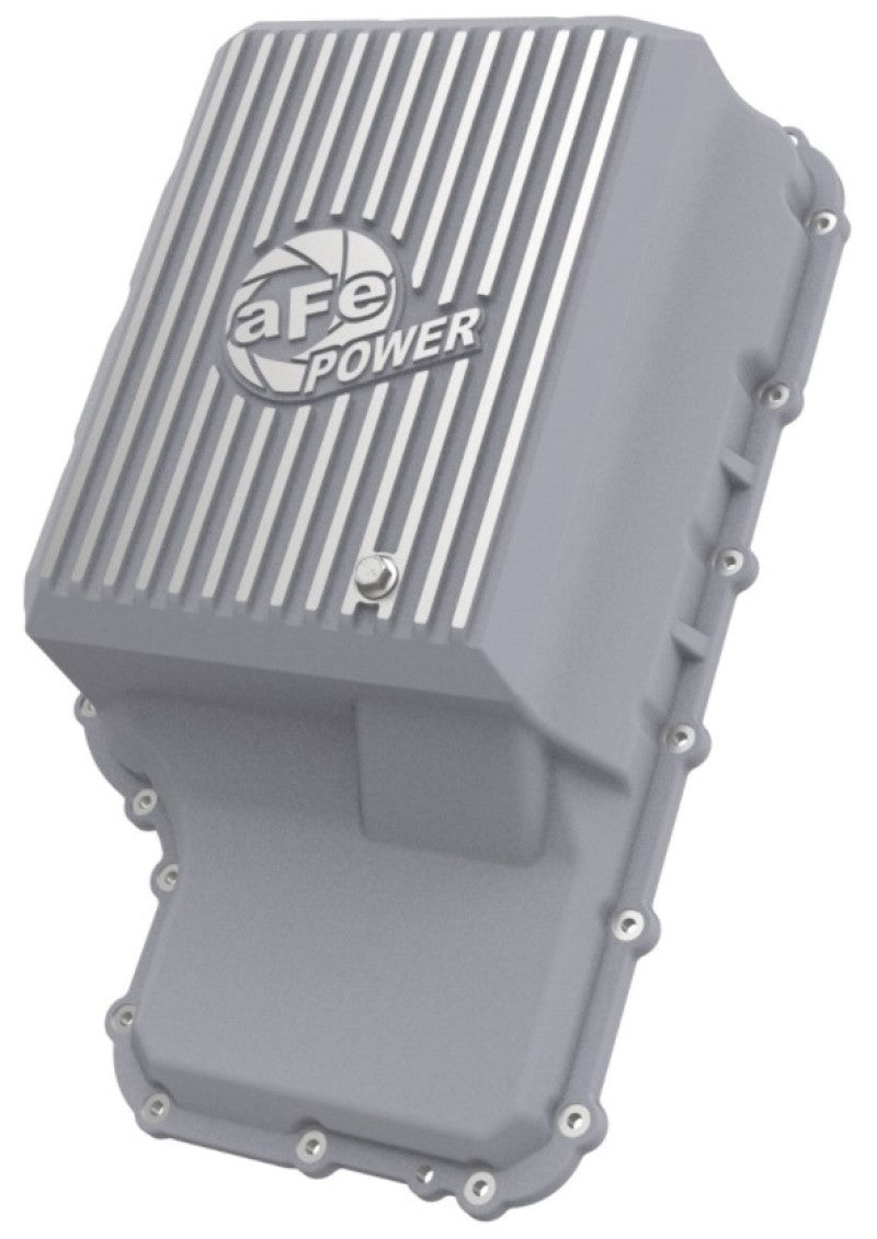 aFe 20-21 Ford Truck w/ 10R140 Transmission Pan Raw POWER Street Series w/ Machined Fins Diff Covers aFe